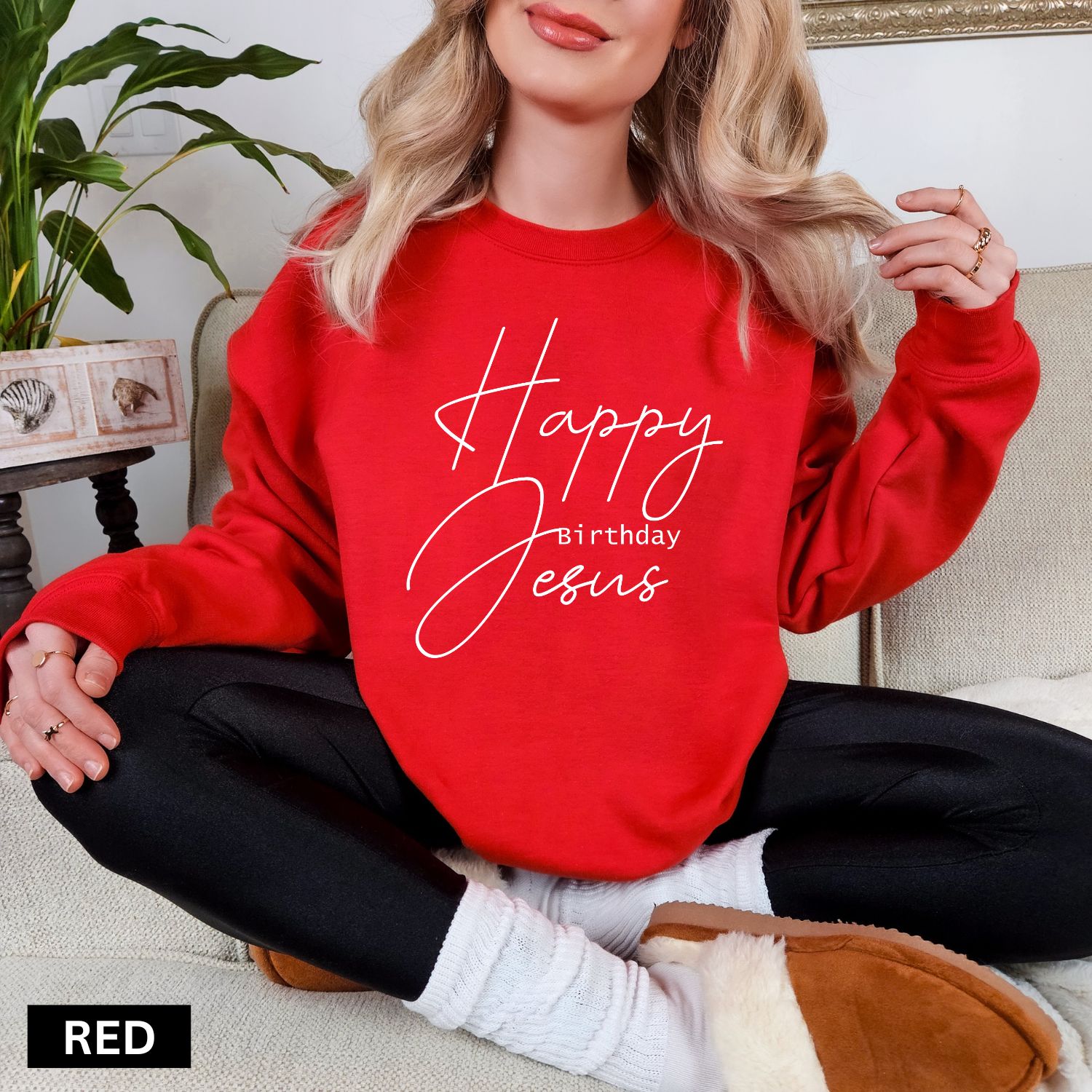Happy Birthday Jesus Crewneck Christmas Sweatshirt - Image 9
