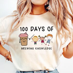 100 days of brewing knowledge t shirt