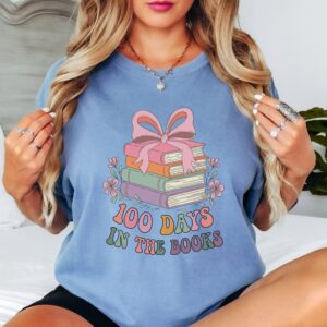 100 days in the books t shirt