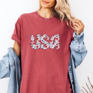 4th of July bow t shirt