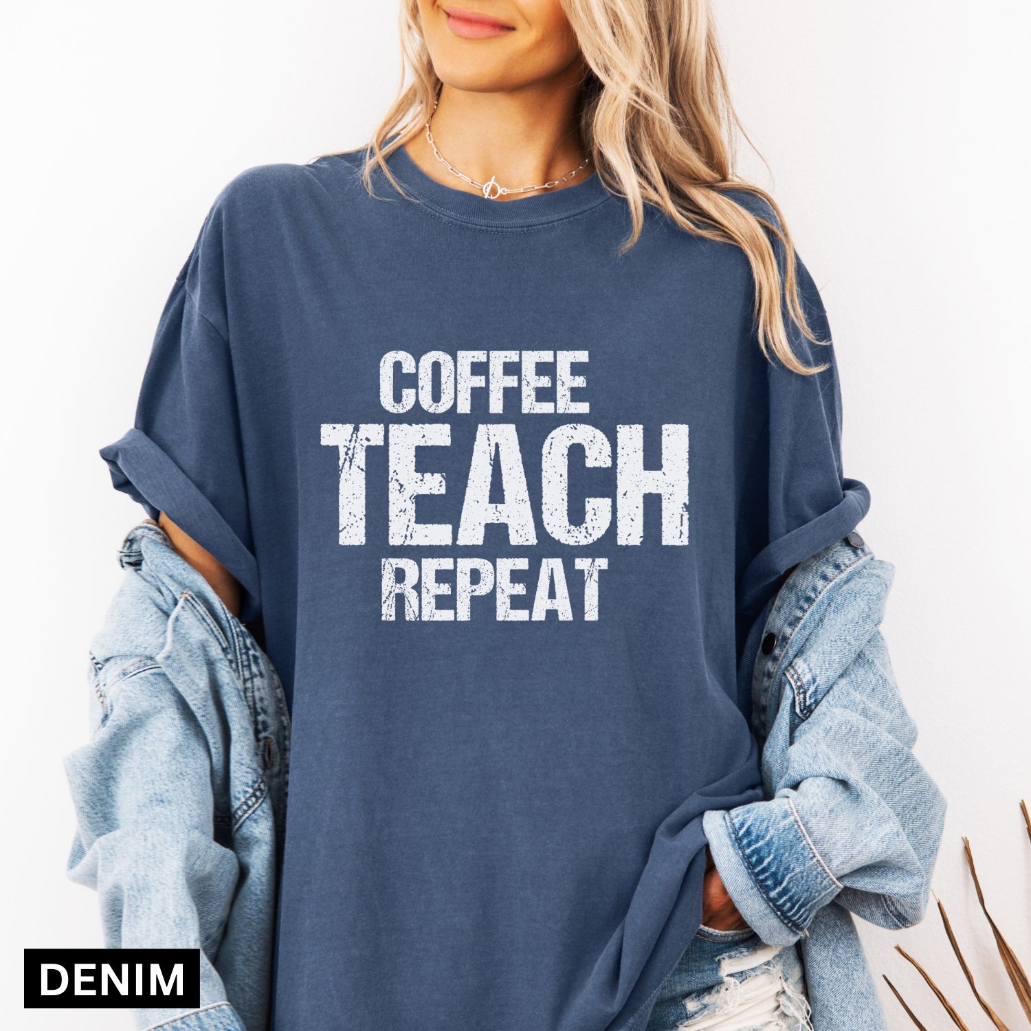 coffee teach repeat unisex t shirt - Image 7
