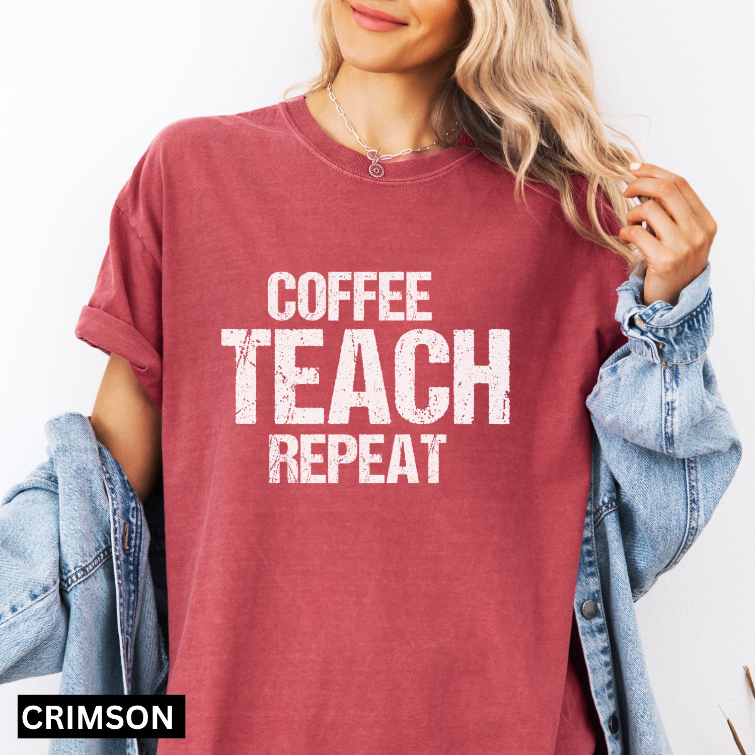 coffee teach repeat unisex t shirt - Image 4
