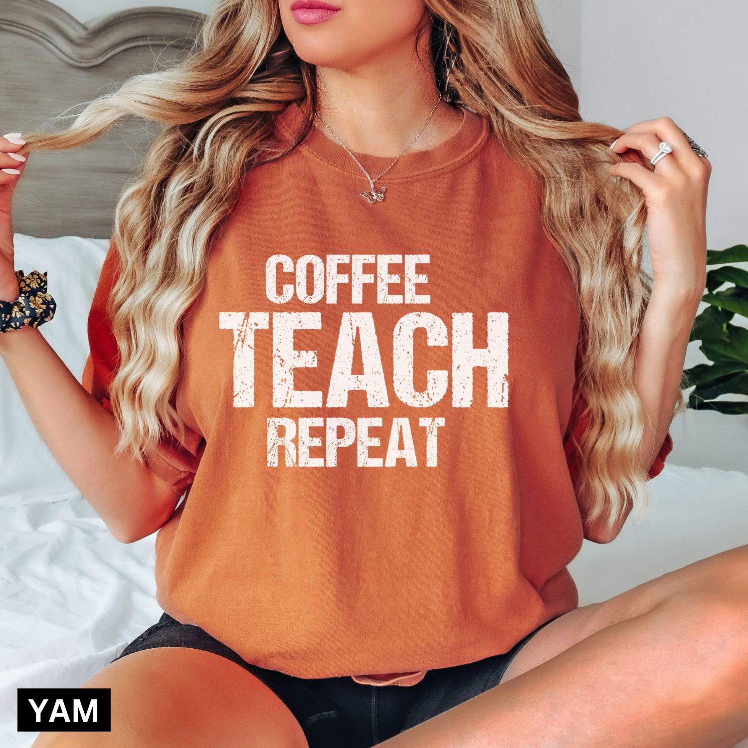 coffee teach repeat unisex t shirt - Image 5