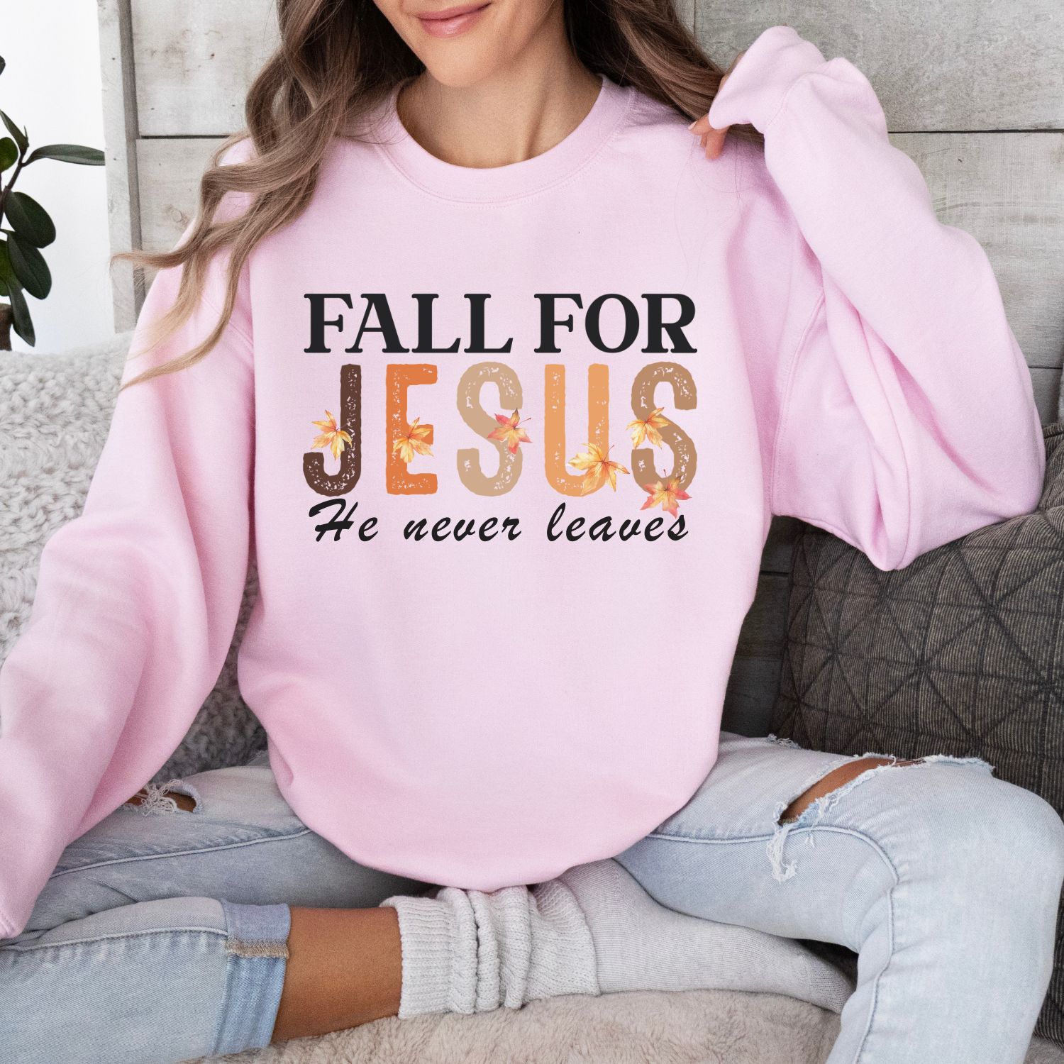 fall for Jesus autumn sweatshirt - Image 6