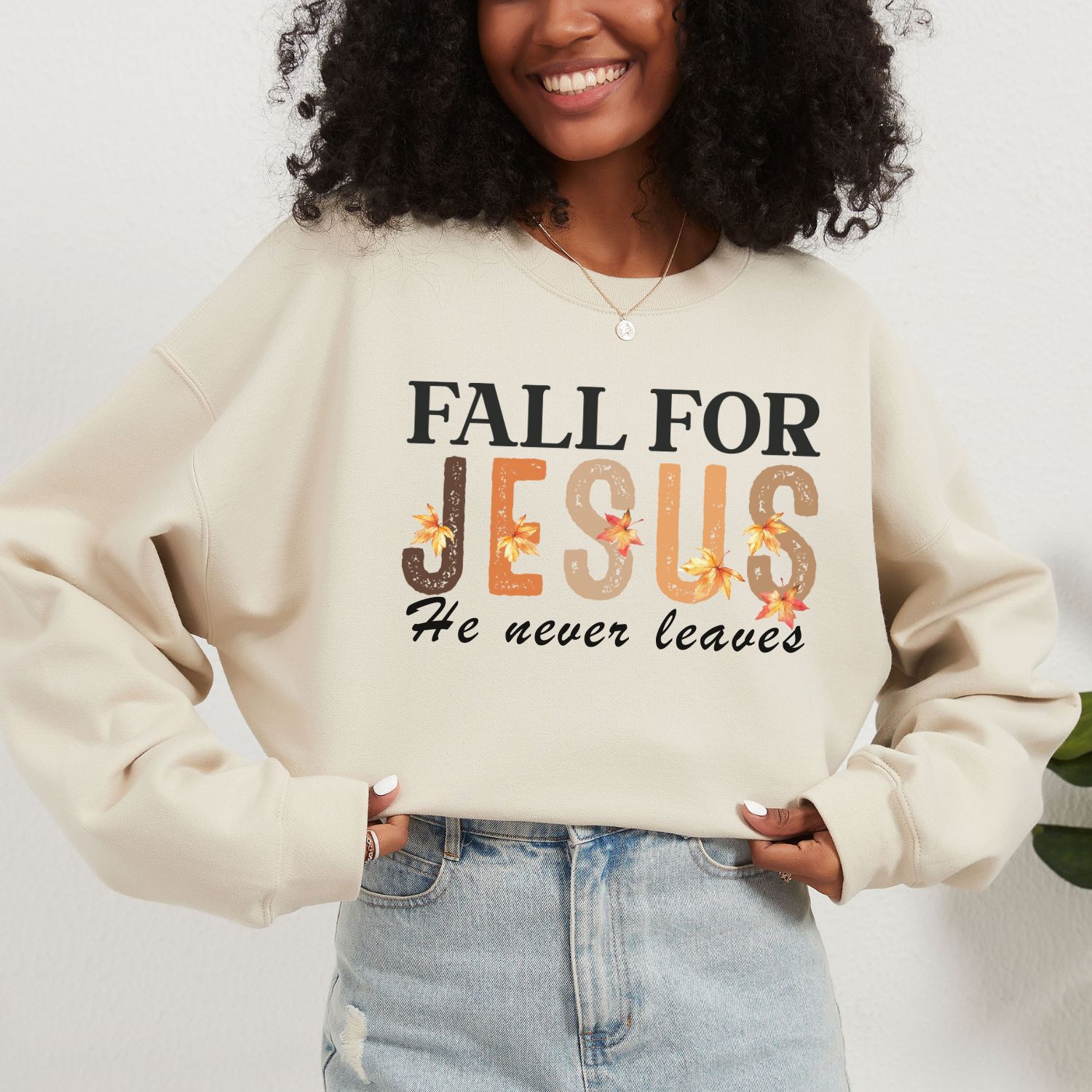 fall for Jesus autumn sweatshirt - Image 7