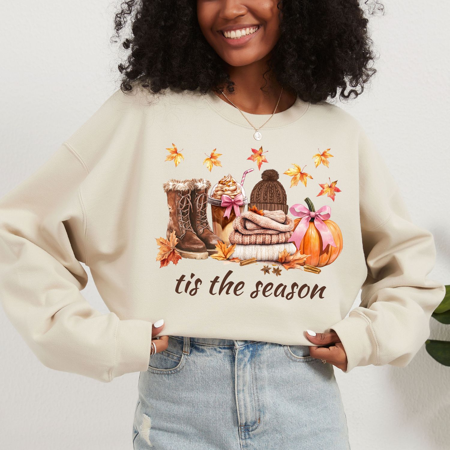 tis the season fall sweatshirt - Image 7