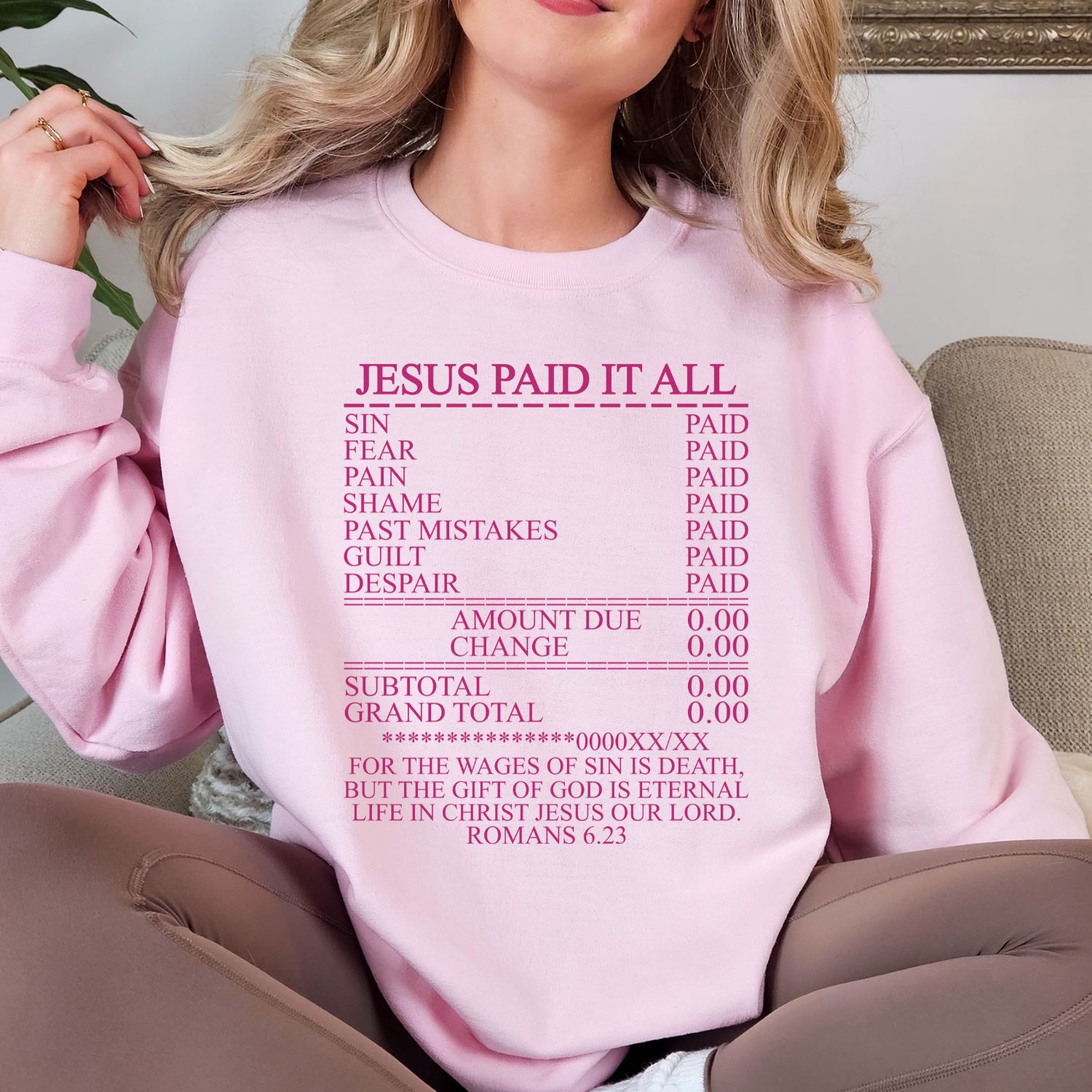 Jesus paid it all Sweatshirt - Image 6