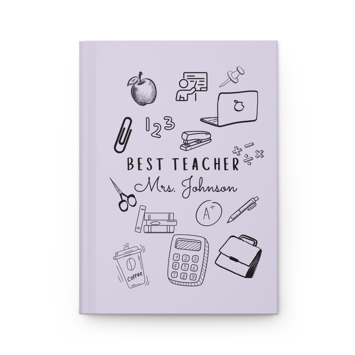 Purple customized teacher Hardcover journal matte - Image 5